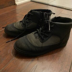 Cat & Jack Kids' Black Lace-Up Boots